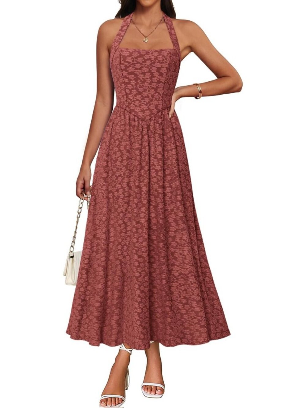 Summer Backless Jacquard Dress for Women - Stylish & Trendy Fashion Piece